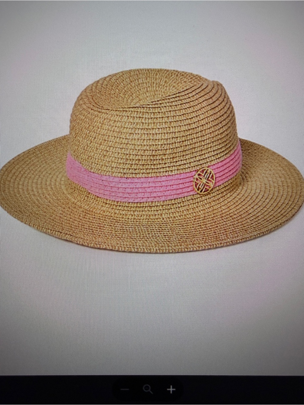 NWT Lilly Pulitzer Shade Seeker Straw Hat Rousseau Pink M/L